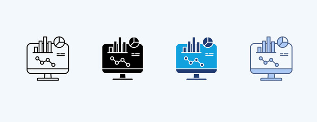  Data Analytics Multiple Icon Illustration Vector