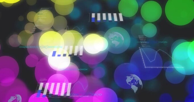 Bokeh circles appearing and drifting, overlapping to obscure data and creating pulsing effect