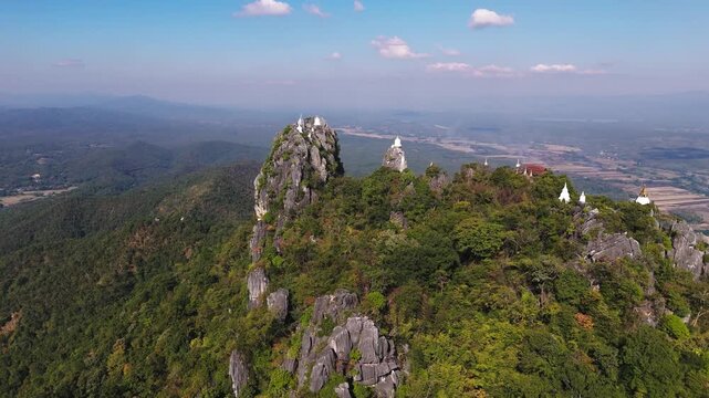 Fly to Buddhist temple Wat Phra Phutthabat Sutthawat (1of2)