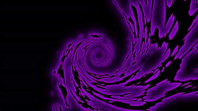 Dark black ink flame spiral effects animation