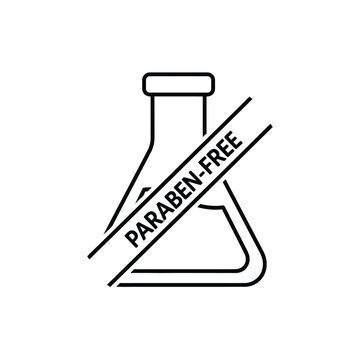 Paraben free icon isolated on transparent background flask symbol chemical