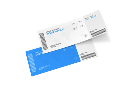 Realistic Ticket Mockup Template