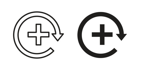 Obraz premium Health recovery icons with different styles. Vector logo illustration simple design.