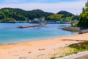 三陸 陸前高田の広田海水浴場
