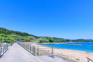 三陸 陸前高田の広田海水浴場
