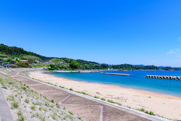 三陸 陸前高田の広田海水浴場
