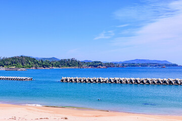 三陸 陸前高田の広田海水浴場
