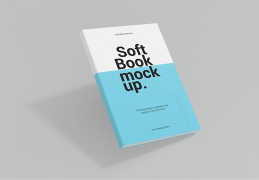 Floating Soft Book Mockup Template