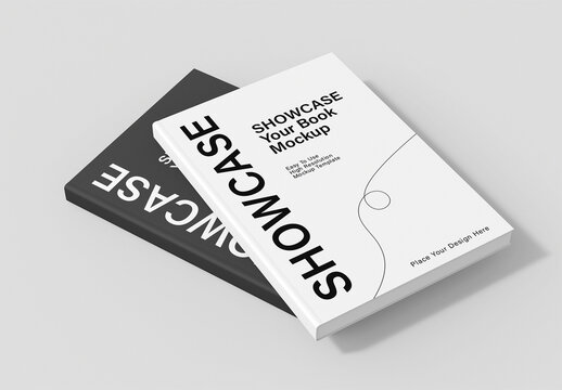 Stacked Hardcover Book Mockup