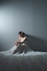 ウェディングドレスを着た花嫁