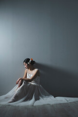 ウェディングドレスを着た花嫁