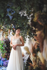 ウェディングドレスを着た花嫁