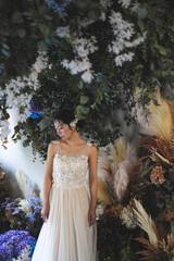 ウェディングドレスを着た花嫁