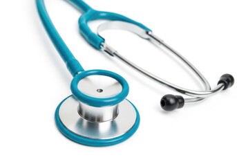Stethoscope on white background for medical and healthcare concepts