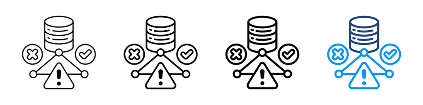 Fault Tolerance Icon Different Style Outline Collection Set.