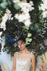 ウェディングドレスを着た花嫁