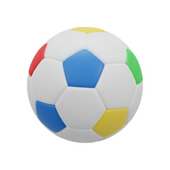 Fototapeta premium 3D Colorful Soccer Ball