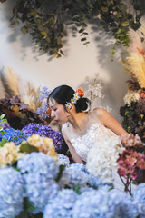 ウェディングドレスを着た花嫁
