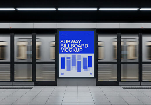 Subway Station Billboard Mockup