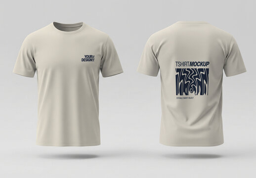 Front and Back T-Shirt Mockup