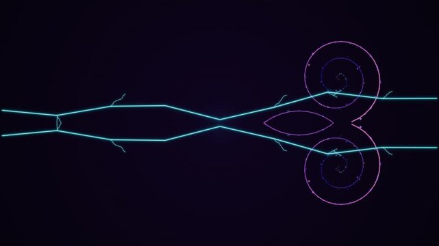 Abstract Digital Lines and Shapes Animation.