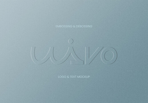 Embossed & Debossed Logo Mockup