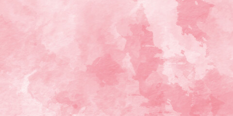 Fototapeta premium Pastel pink abstract painted watercolor, Soft pastel pink watercolor wash texture background, smooth pink watercolor texture, Abstract pink texture for design.,