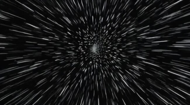 A stunning video showcasing a mesmerizing black background with white streaks radiating outward in a dynamic pattern.