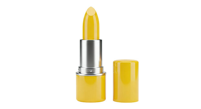Yellow Lipstick with Silver Accent