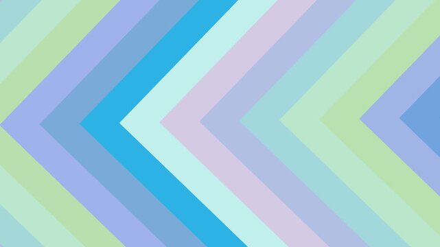 A seamless looping animation featuring an abstract geometric pattern of chevron shapes. The design uses soft pastel colors including shades of blue, green, and lavender, creating a modern visual