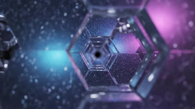 Exploring geometric shapes and colors in a digital world with hexagonal patterns