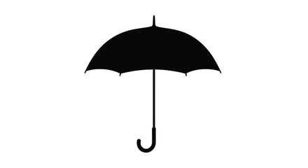 A simple black umbrella illustration a striking silhouette © md