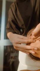 Healing professional ensures comfort and proper positioning first