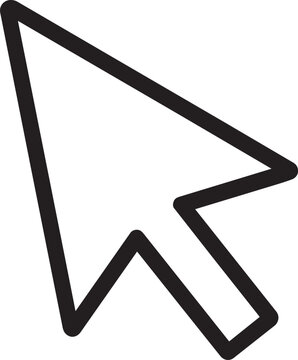Computer mouse arrow cursor line icon basic pointer graphic design