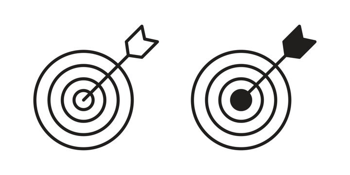 Bulls eye icons for website design and development, app development. EPS10