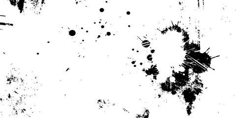 Fototapeta premium Black Ink Splatter and Grunge Texture Background Vector Graphic
