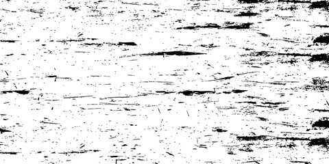 Obraz premium Black and white rough horizontal grunge texture overlay distress background scratch effect vector illustration
