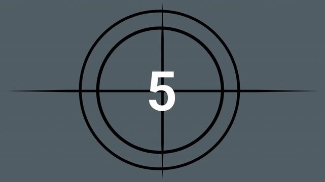  10 second countdown timer animation from 10 seconds to 0 seconds on a transparent background, ten second countdown timer from zero to ten with alpha channel for intro and filming.