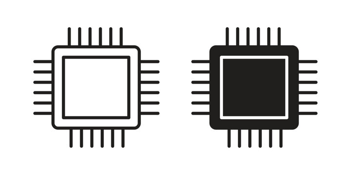 CPU icons for website design and development, app development. EPS10