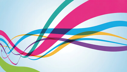 Vibrant abstract background with flowing colorful lines