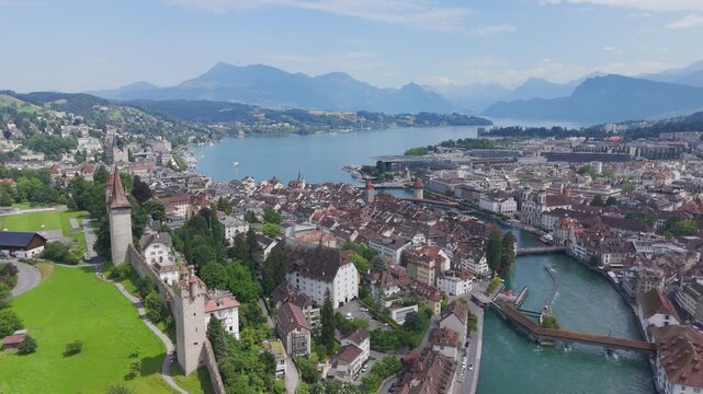 Lucerne city drone