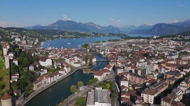 Lucerne city drone