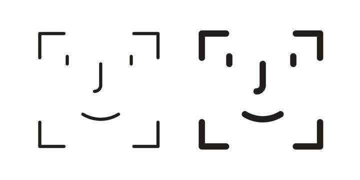 Face id icons for website design and development, app development. EPS10