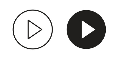 Play button icons for website design and development, app development. EPS10