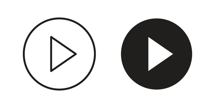 Play button icons for website design and development, app development. EPS10