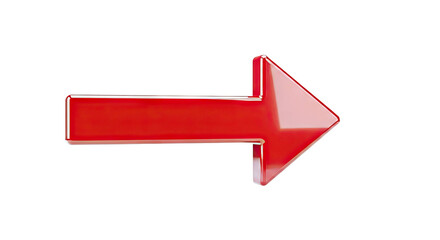 Glossy Red Arrow Pointing Right