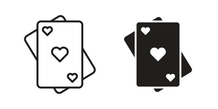 Playing cards icons for website design and development, app development. EPS10