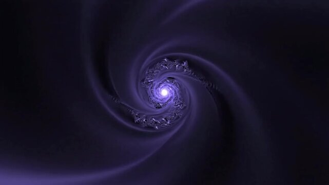 Exploration of fractal patterns and swirling shapes in vibrant purple tones in a digital art piece