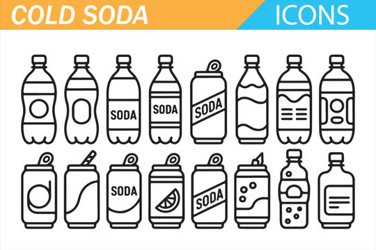 everage Container and Fizzy Soda Icon Pack