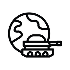 Obraz premium world war line icon illustration vector graphic.eps